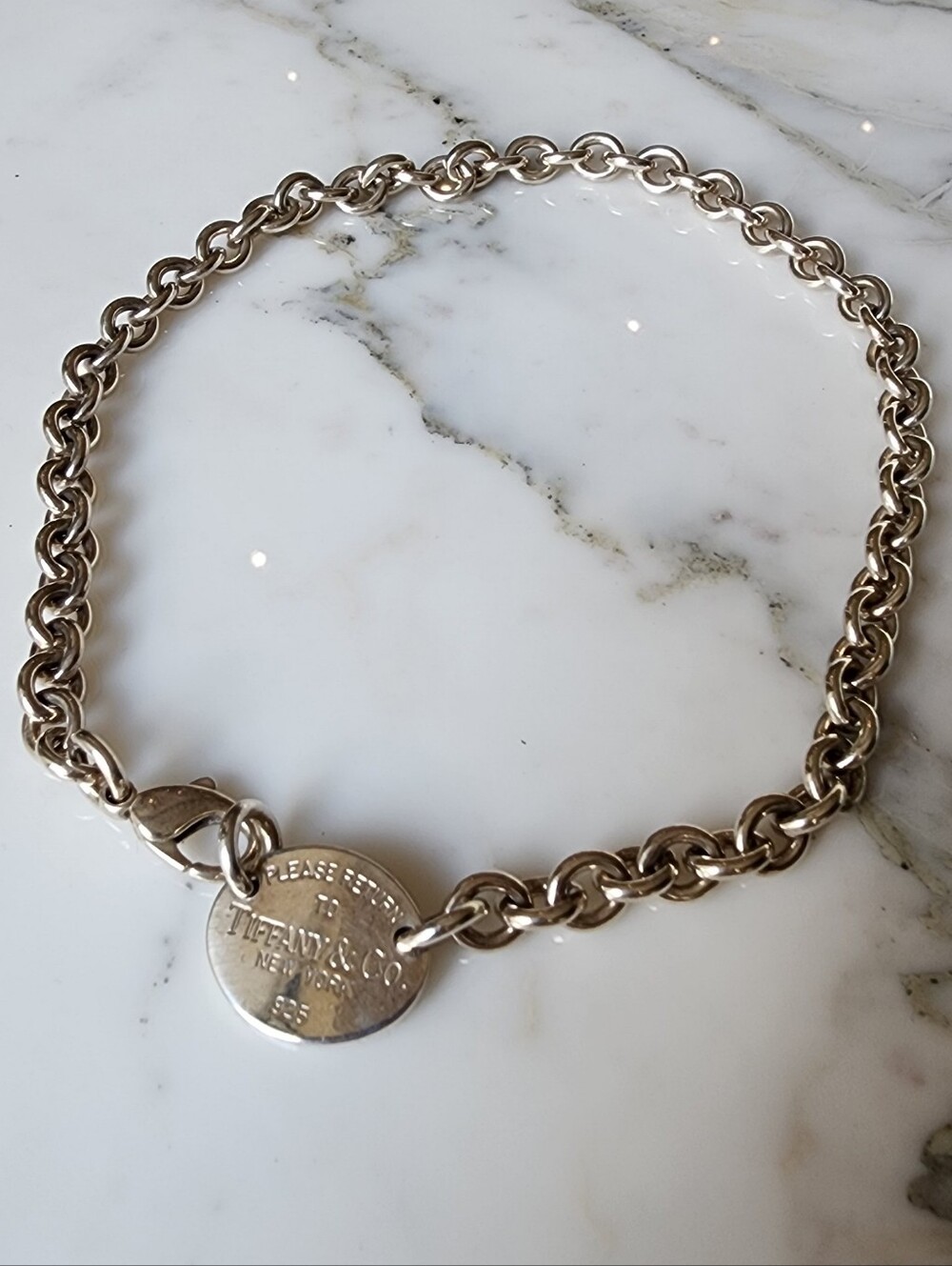 Tiffany & Co. Silver Chain Tag Necklace - Please Return To Tiffany Collection